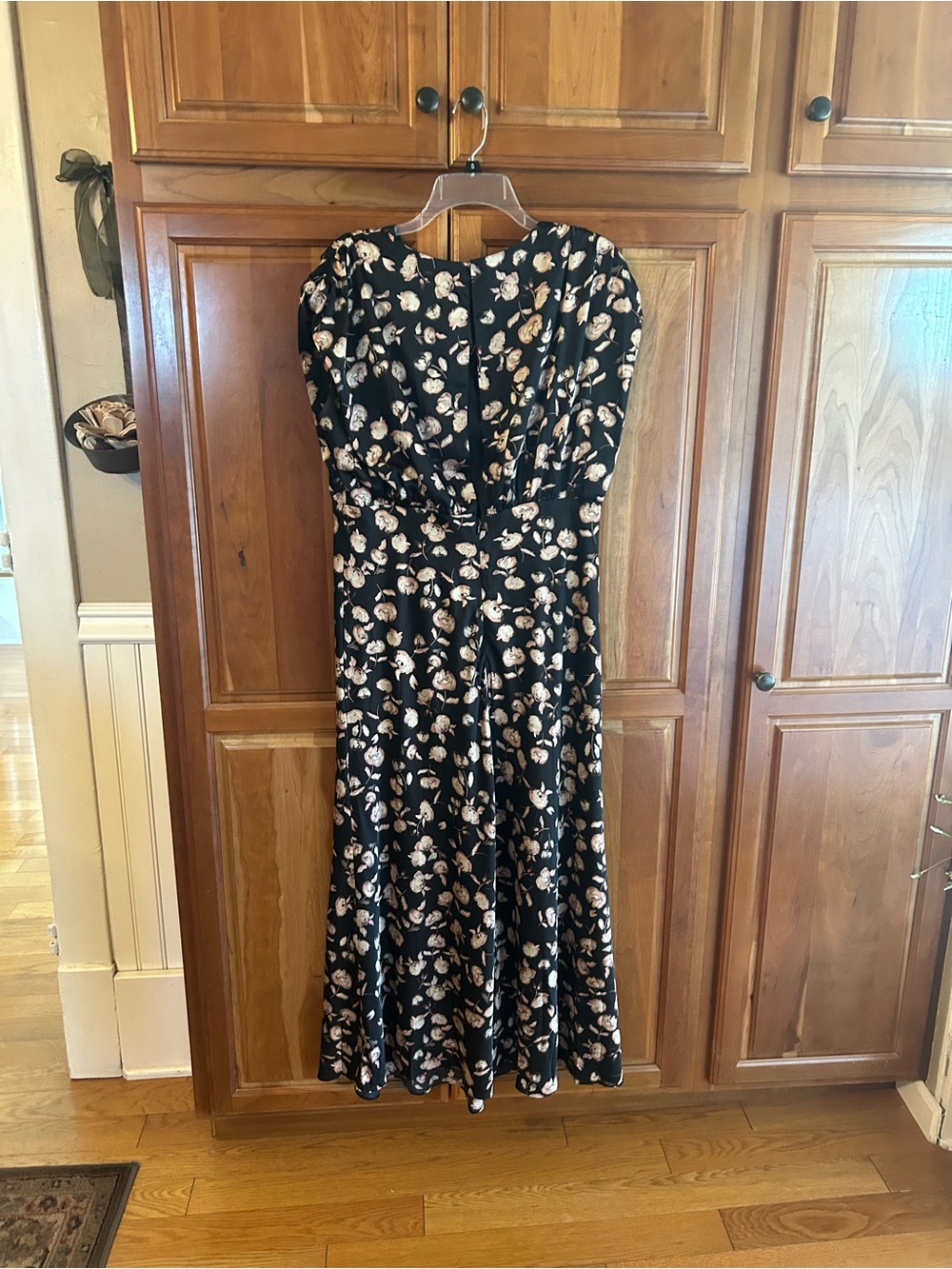Petal & Pup Black Maxi Dress with Blush Floral Pattern - Picture 2 of 4